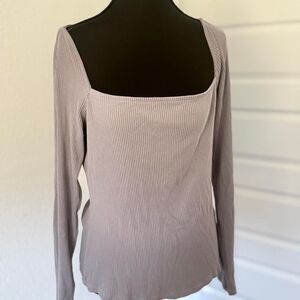 H-m Women's Grey and Purple Shirt